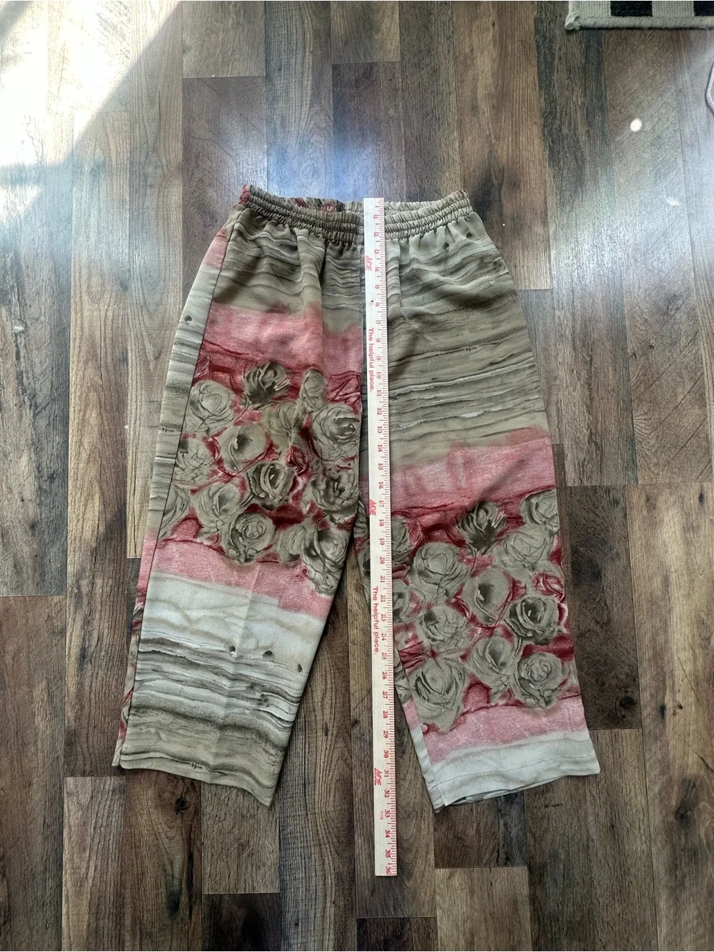 Women's Sleeveless Floral Stripe Matching Set in Pink and Beige